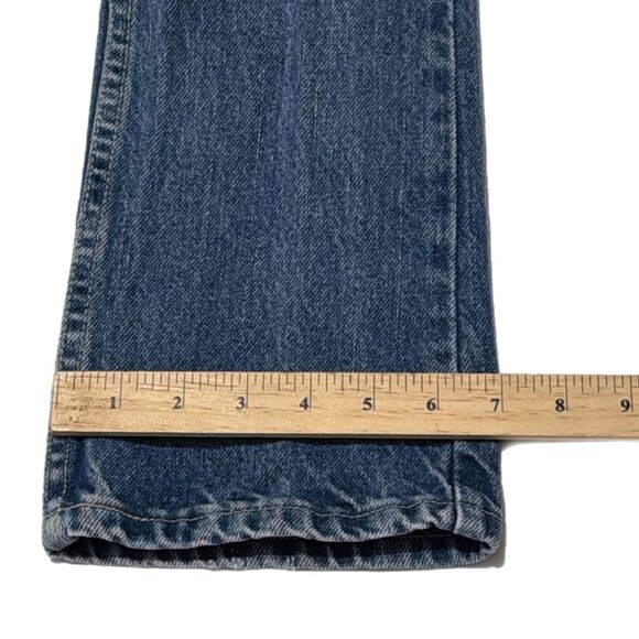 Tommy Hilfiger Jeans Juniors 1 Blue Twill Denim Straight Y2K Western School VTG - Picture 13 of 16